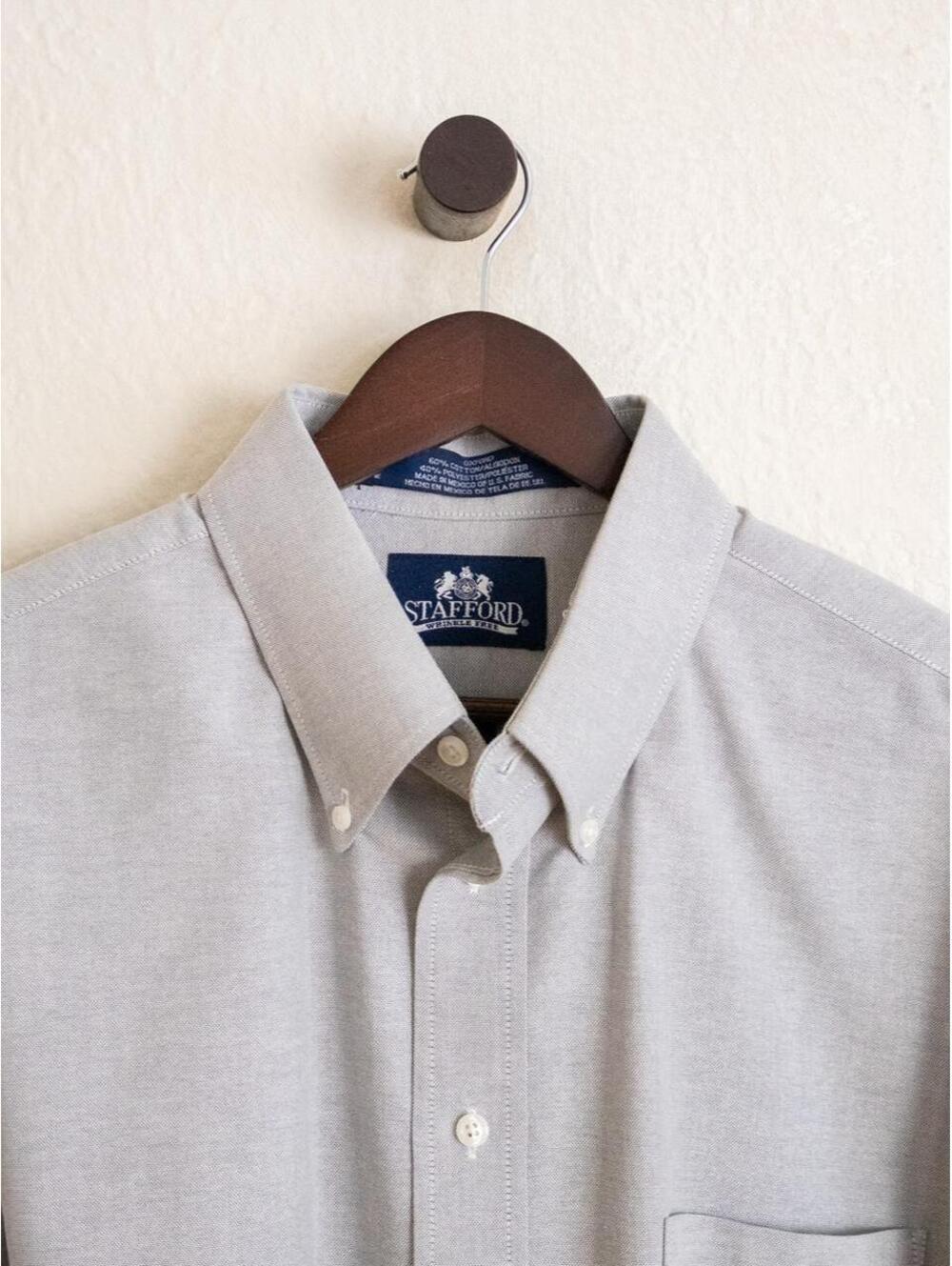 Stafford Gray Oxford Button-Down Shirt